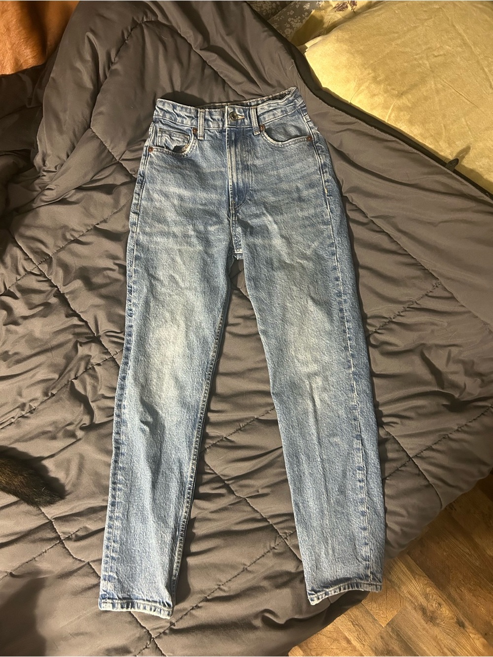 Zara High-Rise Light Blue Wash Jeans Size 2